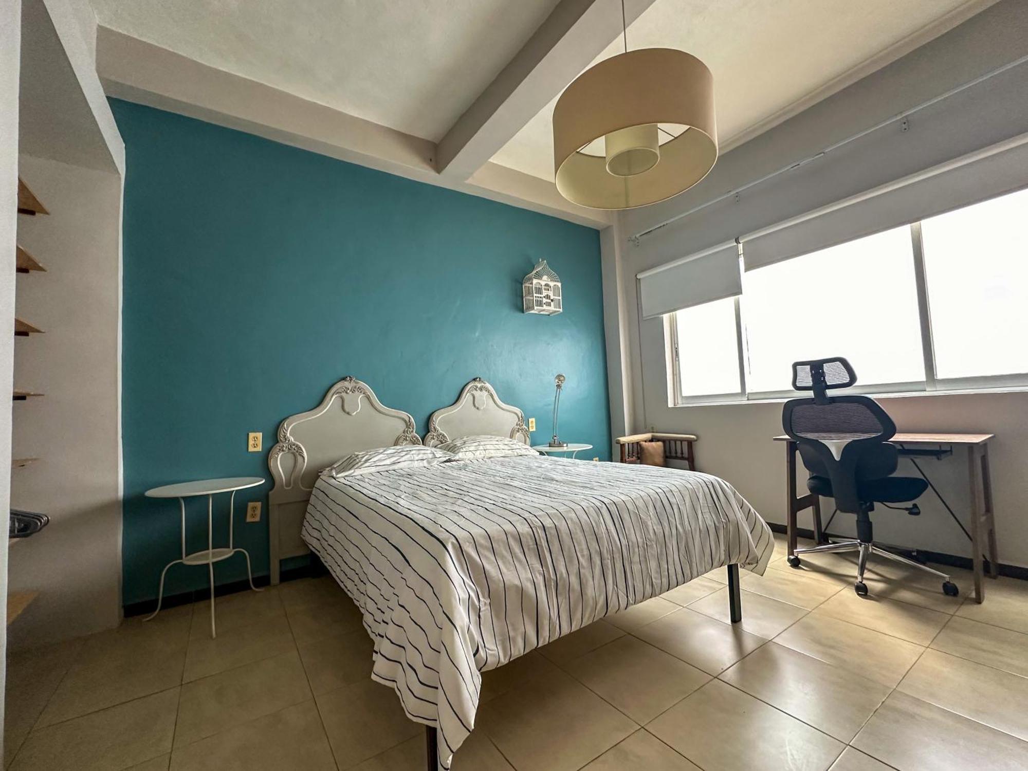 Cuarto 3 - Roma Norte Cama Queen Size Bano Privado Homestay Mexico City