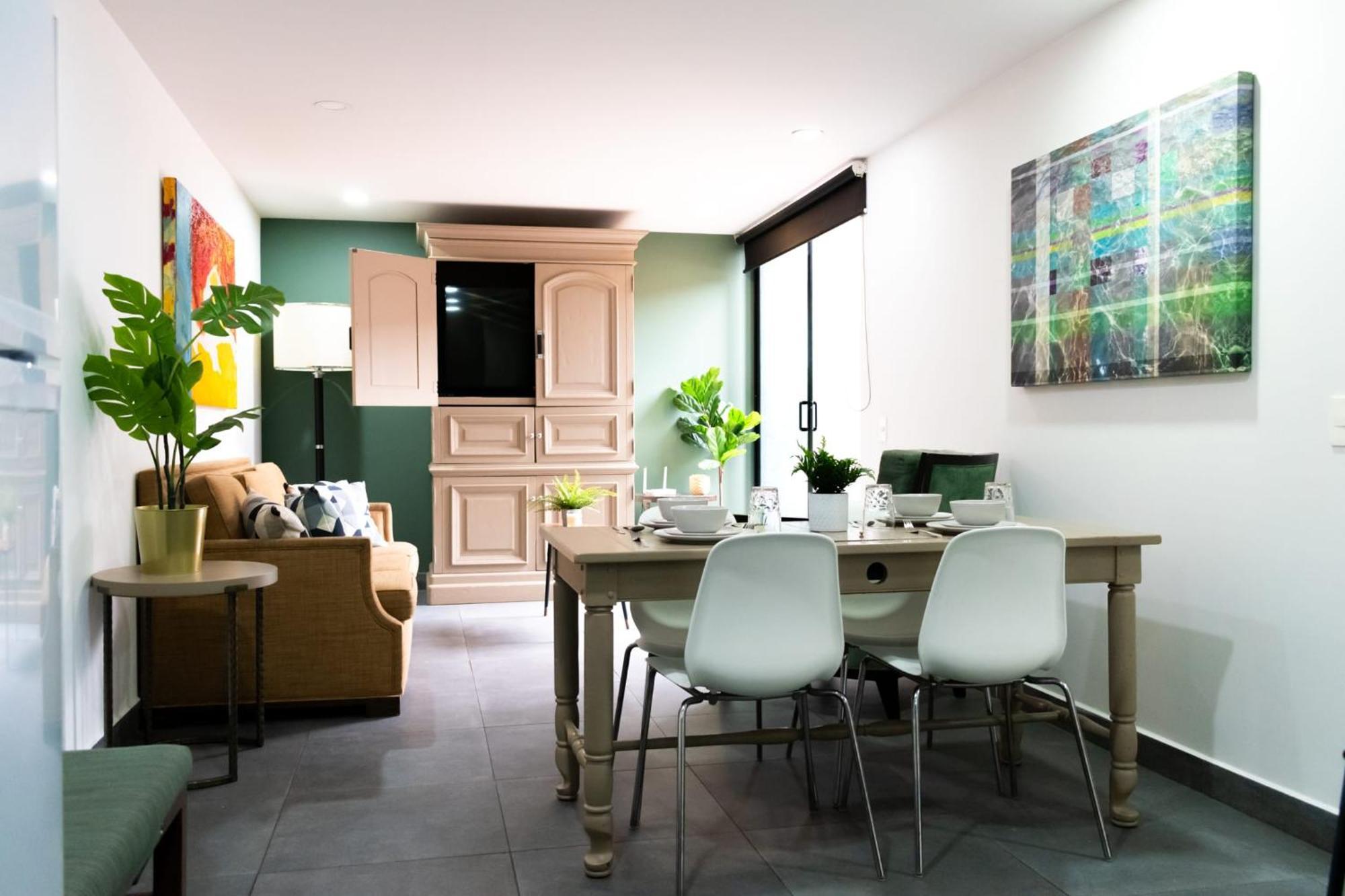Apartamento Terraza Departamento Cerca De Santa Fe Kingsize *