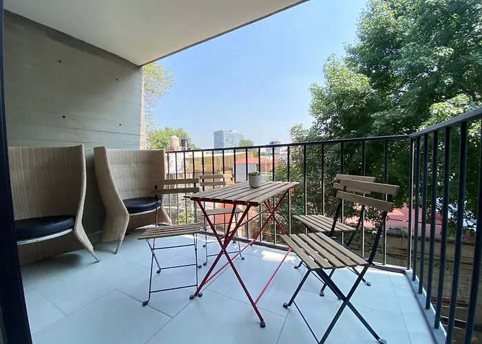 Terraza Gran Vista Pegado A La Condesa 2Br