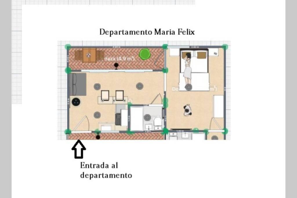 Departamento Maria Felix - Dpto De 1 Con Bella Terraza Comun - Zona Tranquila En Cdmx *