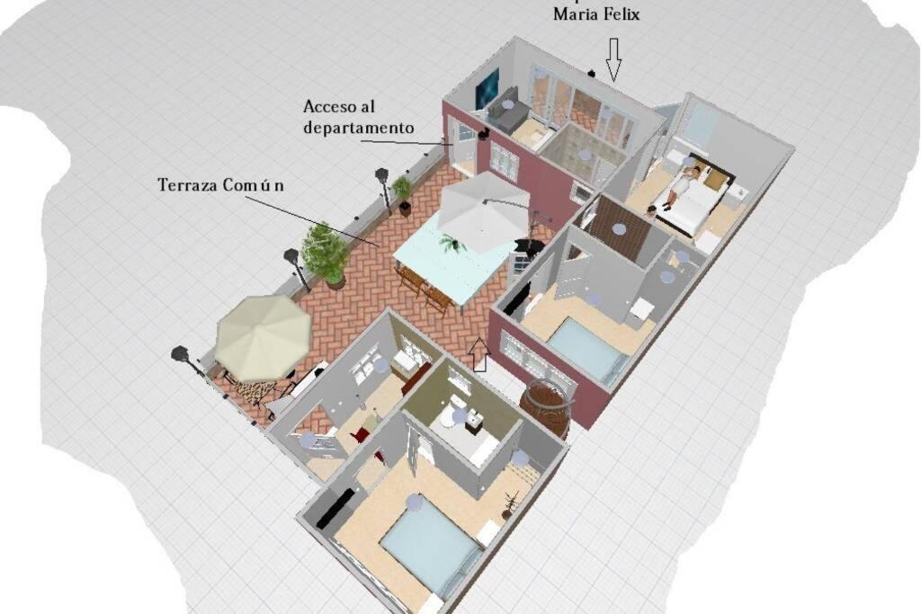 Departamento Maria Felix - Dpto De 1 Con Bella Terraza Comun - Zona Tranquila En Cdmx Apartment Mexico City