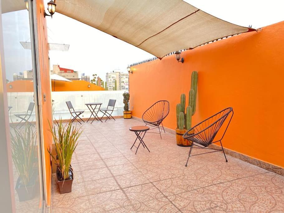 Loft Roma/condesa Con Terraza Privada. Apartamento