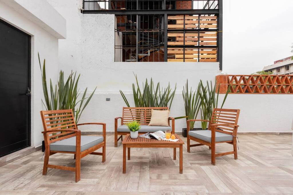 Loft Con Patio, Roof Garden En La Roma Cidade do México
