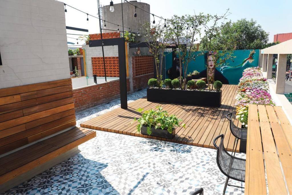 Apartamento New Mex Inspired Bo-ho Chic With Private Patio And Roof Terrace Cidade do México