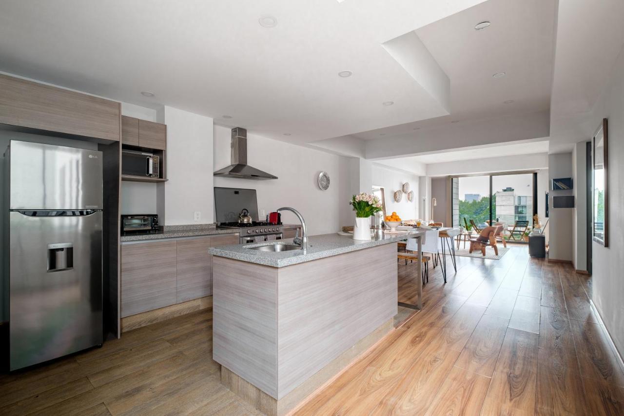 Departamento Con 2 Recamaras Y Terraza En Roma Norte Apartamento Cidade do México