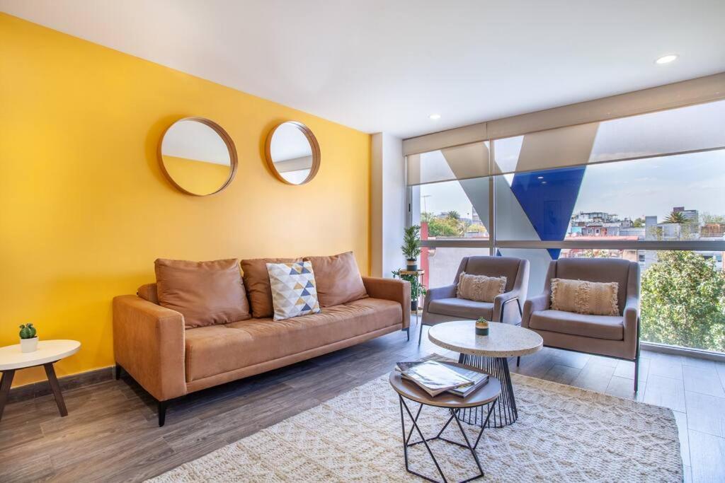 Moderno Mexicano 3br/2ba 200mbps Apartamento Cidade do México