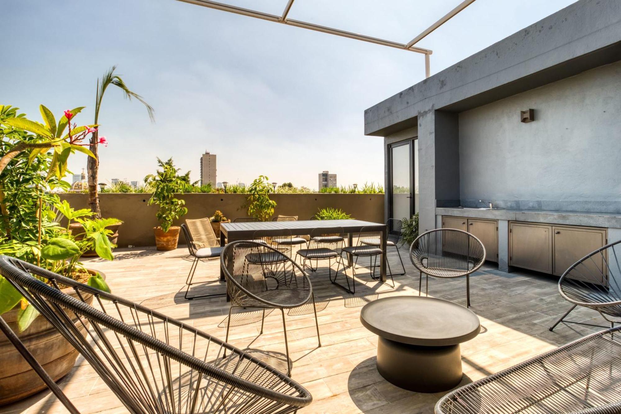 Chic Ph Haven With Rooftop, Condesa 2br By Tasman Сasa de vacaciones