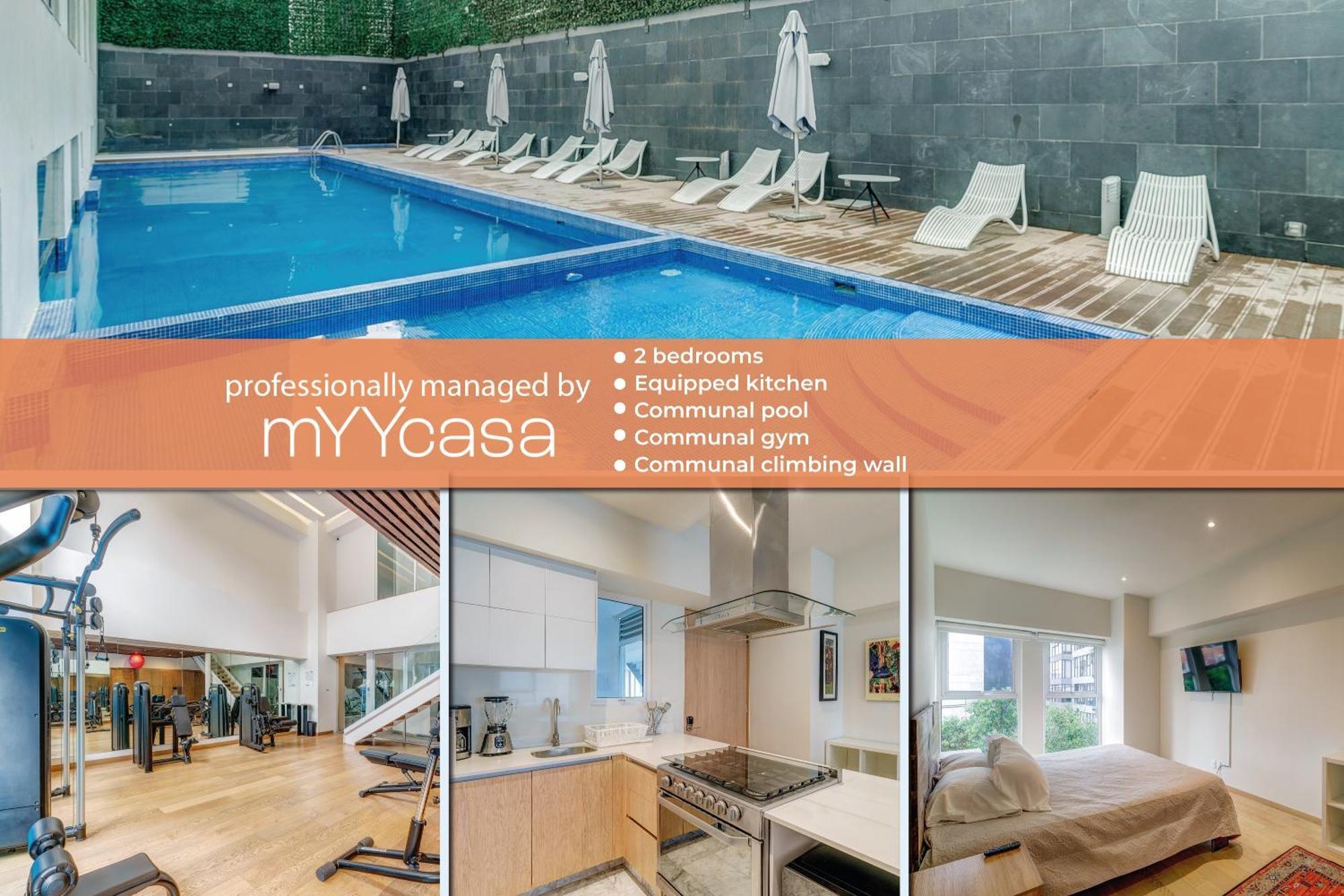 Spacious & Comfortable Apt. W/pool By Myycasa P-2 * México DF