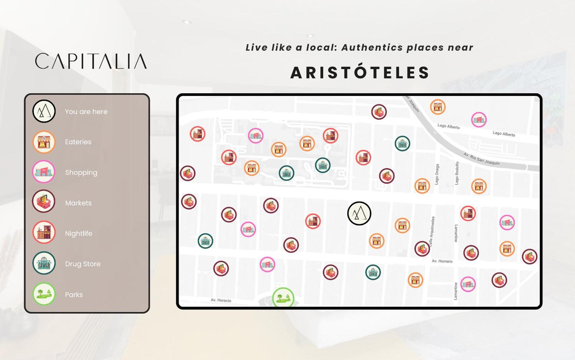 Apartment Capitalia - Luxury - Aristoteles Mexico City