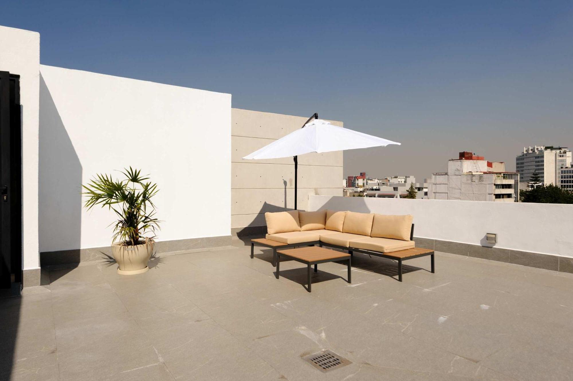 Inviting 2br Penthouse With Terrace In Cuauhtemoc Apartamento