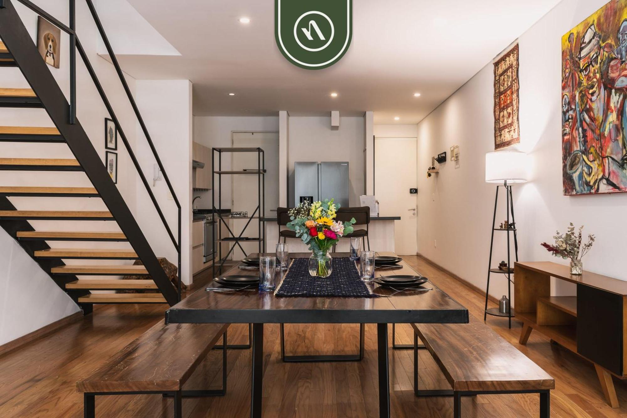 Apartment Two Story 2 Bedroom With Patio In Roma Norte Mexico City