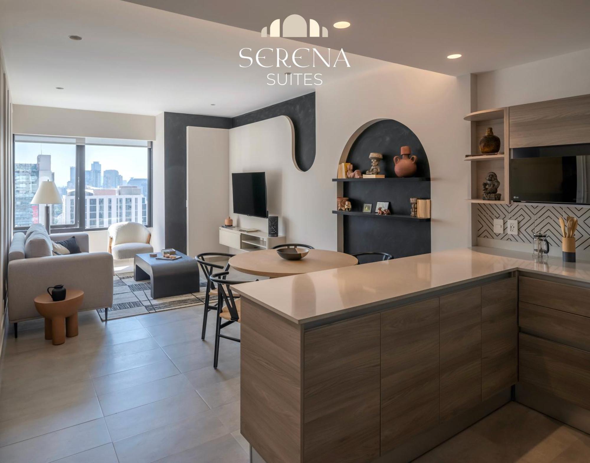Elegant With Air Conditioning, Pool, Sauna, & Fitness Center In Polanco Apartamento