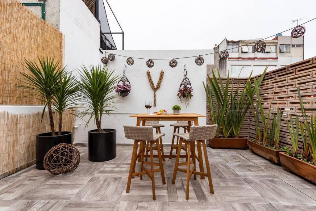 Loft Con Patio, Roof Garden En La Roma México DF
