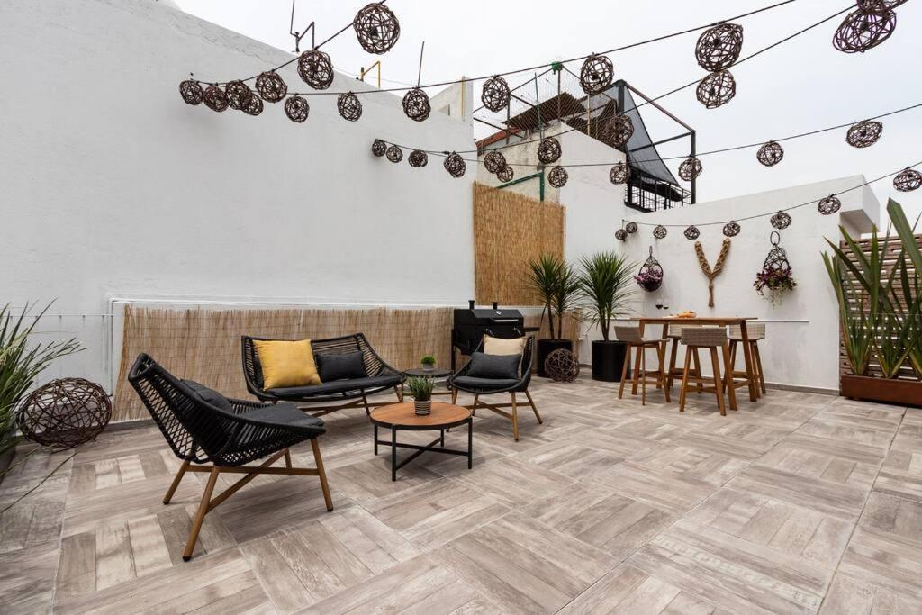 Loft Con Patio, Roof Garden En La Roma Apartamento