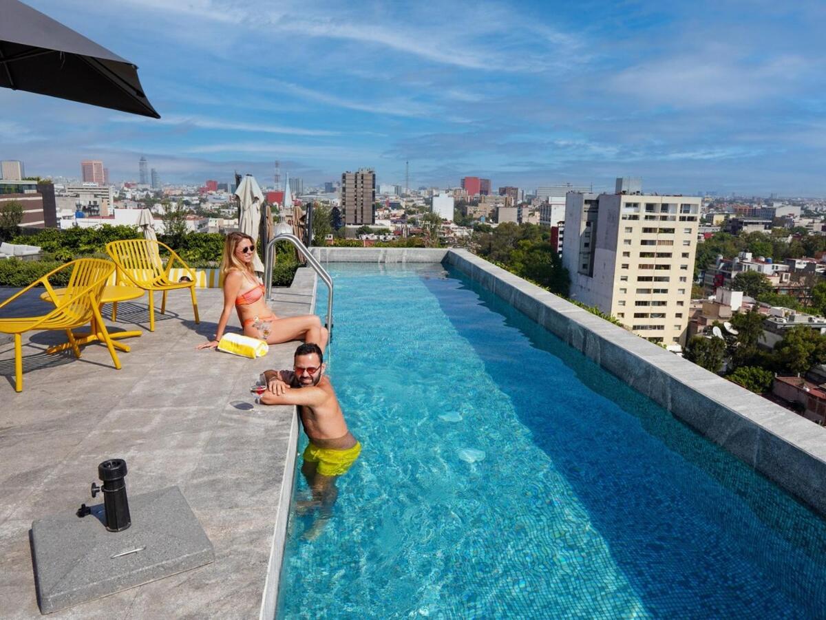 Loft -skyline View- Rooftop Pool, Gym, Bbq & Apartamento Cidade do México