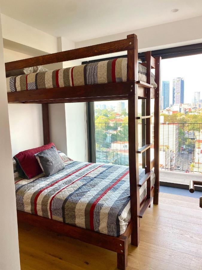 Piso 9 Con Vistas Espectaculares, 2 Recamaras 6 Personas, Gym Y 2 Parkings Apartment Mexico City