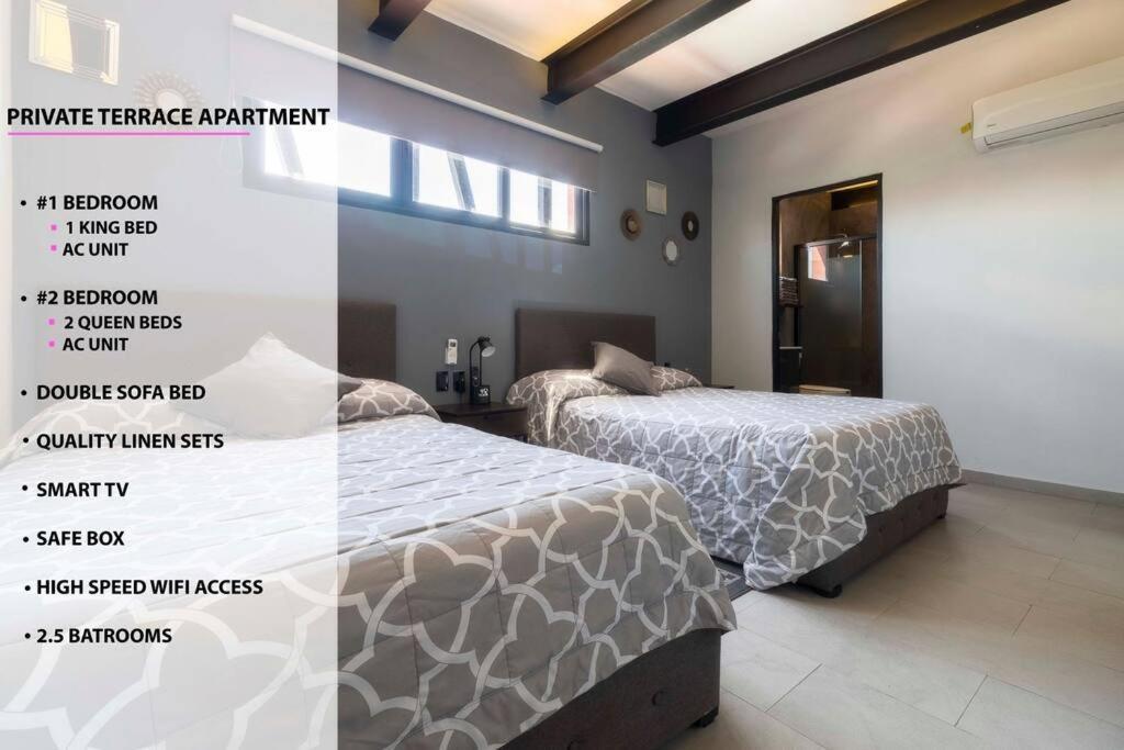 2ph Large 2brm 3 Bath Ac Private Terrace México DF