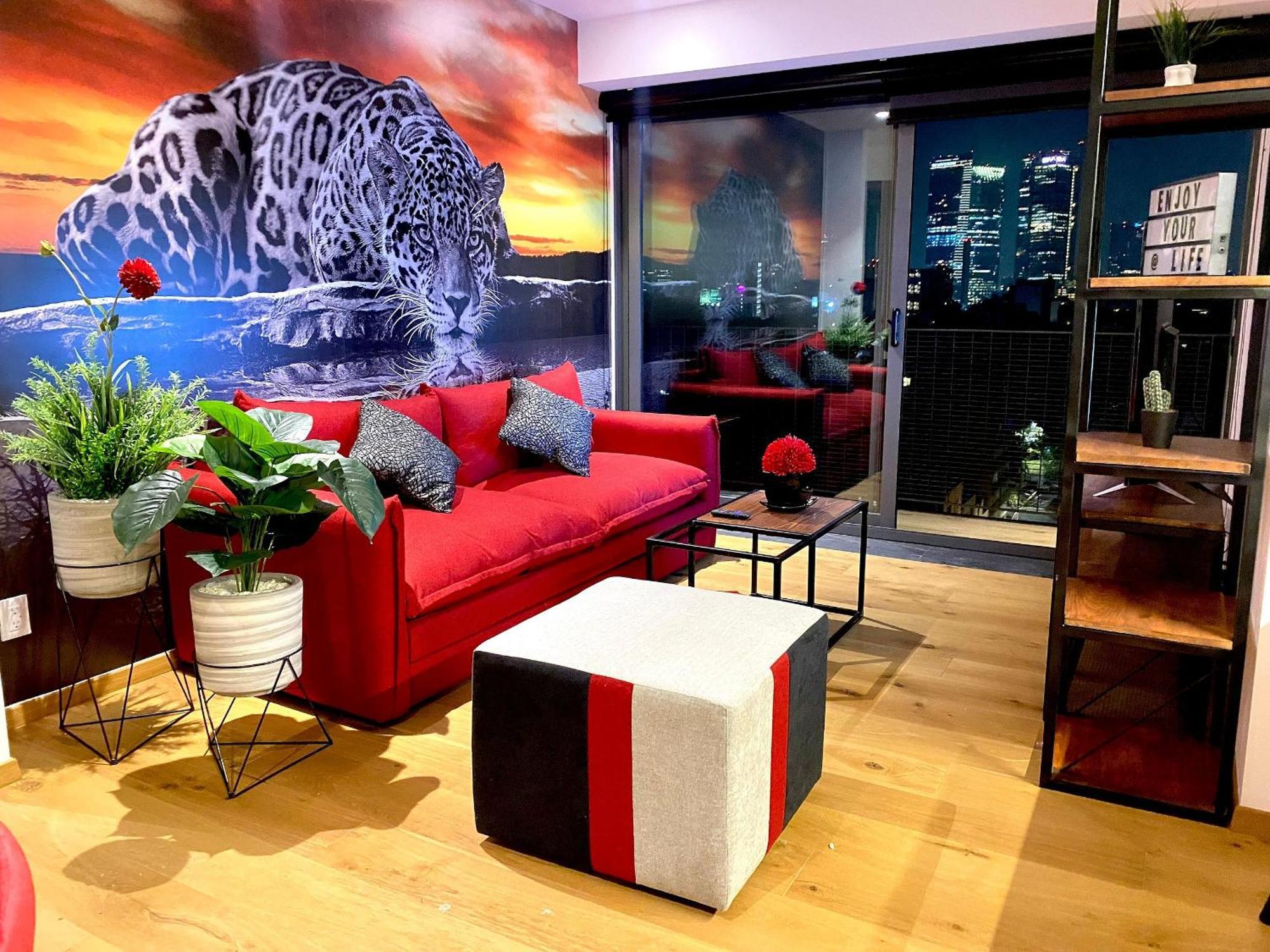 Piso 9 Con Vistas Espectaculares, 2 Recamaras 6 Personas, Gym Y 2 Parkings Mexico City